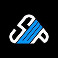 design criativo do logotipo da carta swp com gráfico vetorial, logotipo simples e moderno do swp. vetor