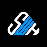 design criativo do logotipo da letra swh com gráfico vetorial, logotipo swh simples e moderno. vetor