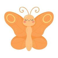 animal bonito borboleta amarela vetor
