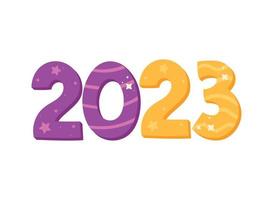 2023 números do ano novo vetor