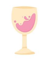 bebida de vinho no copo vetor
