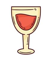 bebida de copo de vinho fresco vetor