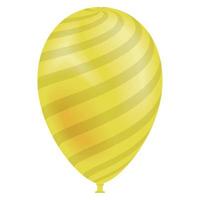 balão amarelo de hélio vetor