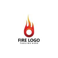 vetor de ícone de logotipo de fogo isolado
