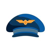 chapéu de piloto de avião capitão vetor