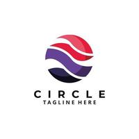vetor de ícone do logotipo do círculo isolado