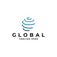 vetor de ícone de logotipo de negócios global isolado