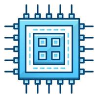 ícone da CPU, adequado para uma ampla gama de projetos criativos digitais. feliz criando. vetor