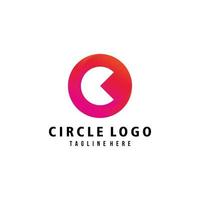 vetor de ícone do logotipo do círculo isolado