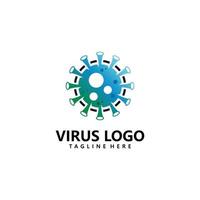 vetor de ícone de logotipo de vírus isolado