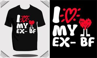 design de camiseta feminina dos namorados ou modelo e vetor de design de camiseta dos namorados