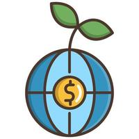 ícone de dinheiro global, adequado para uma ampla gama de projetos criativos digitais. feliz criando. vetor
