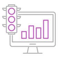 ícone de tráfego de crescimento, adequado para uma ampla gama de projetos criativos digitais. feliz criando. vetor