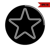 ilustração do ícone de glifo de estrela vetor