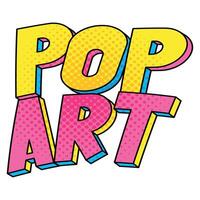 letras pop art vetor