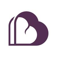 design de logotipo abstrato em forma de amor vetor