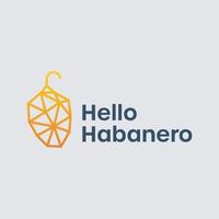 modelo de vetor de ícone do logotipo do mouse habanero. logotipo da tecnologia de arte do mouse