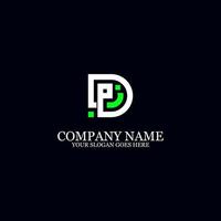 letra inicial dp vetor de design de logotipo, melhor para marca de logotipo comercial