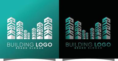 construção de logotipo com vetor premium de estilo moderno criativo