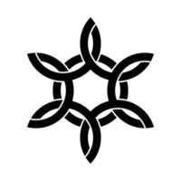 design de logotipo de flor abstrata vetor
