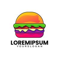 modelo de design de logotipo gradiente de hambúrguer vetor