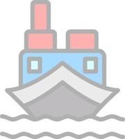 design de ícone de vetor de barco de carga