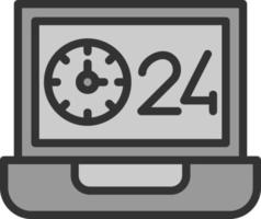 24 horas de design de ícone vetorial