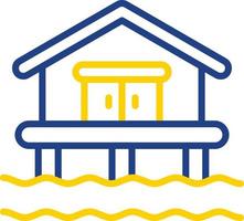 design de ícone de vetor de casa de praia