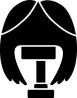 design de ícone de vetor de peruca