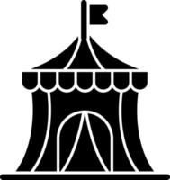 design de ícone de vetor de tenda de circo