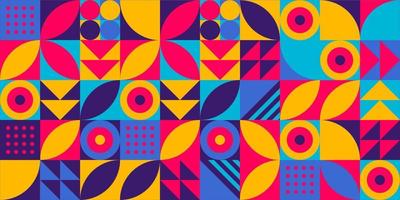 elemento de desenho geométrico gráfico de meio-tom formas coloridas vetor de linha formas abstrato mural fundo banner ponto