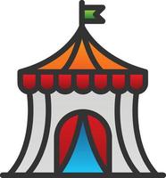 design de ícone de vetor de tenda de circo