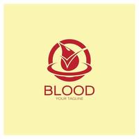 sangue circulante, doação de sangue, logotipo de doação de sangue ilustração modelo vetor de design para fins médicos hospital de clínica de fitoterapia e transfusão de sangue