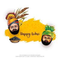 feliz lohri e fundo de celebração do festival cultural sikh baisakhi vetor
