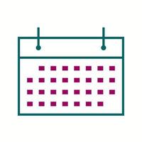 ícone de linha vetorial de calendário exclusivo vetor