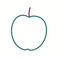 ícone de linha de vetor de maçã exclusivo