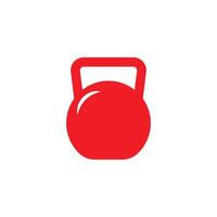 ícone da arte do kettlebell do vetor vermelho eps10 ou logotipo isolado no fundo branco. símbolo de levantamento de peso ou treinamento físico em um estilo moderno simples e moderno para o design do seu site e aplicativo móvel