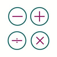 belo ícone de vetor de linha de símbolos matemáticos