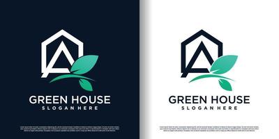 vetor de design de logotipo de cidade verde com vetor premium de estilo moderno
