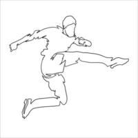 arte de linha de futebol minimalista vetorial, esporte de futebol, bola de gol, preto e branco, desenho de atleta de jogador vetor