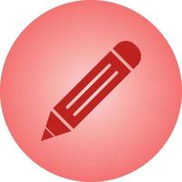 belo ícone de glifo vetorial de lápis vetor