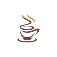 modelo de logotipo de xícara de café vetor