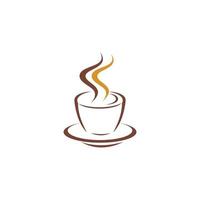 modelo de logotipo de xícara de café vetor