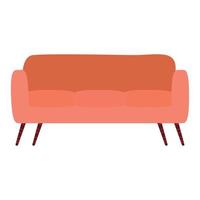 sofá vermelho mobília da sala vetor