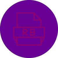 ícone de formato de arquivo rb vetor