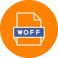 ícone de formato de arquivo woff vetor