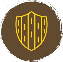 design de ícone de vetor de escudo de madeira
