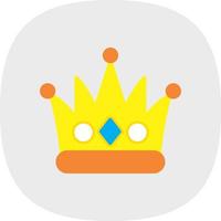 design de ícone de vetor de coroa de rainha