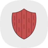 design de ícone de vetor de escudo de madeira