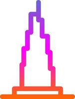 design de ícones vetoriais burj khalifa vetor